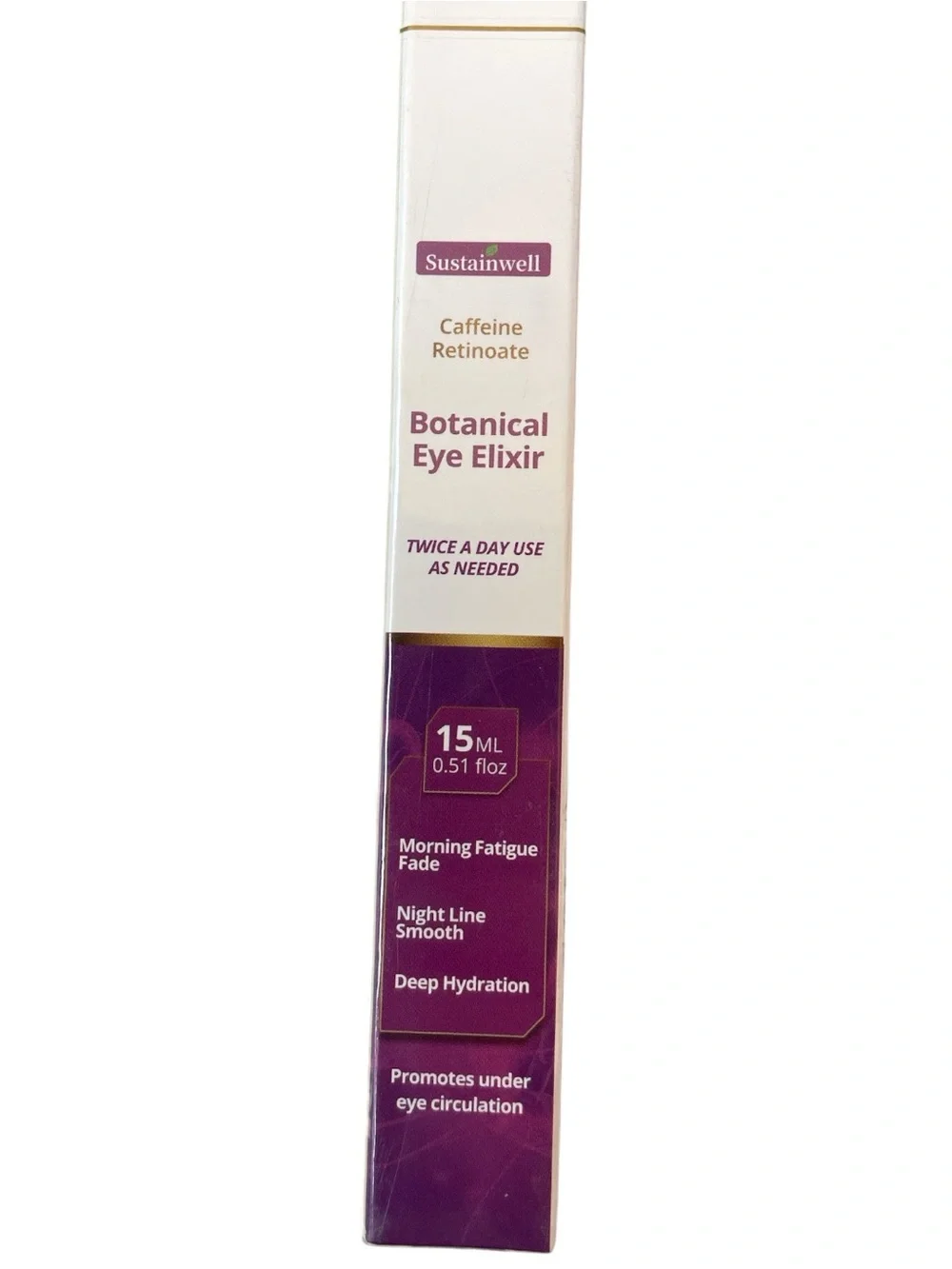 Caffeine Retinol Eye Cream Serum Botanical Elixir Puffiness Fine Lines 15mL